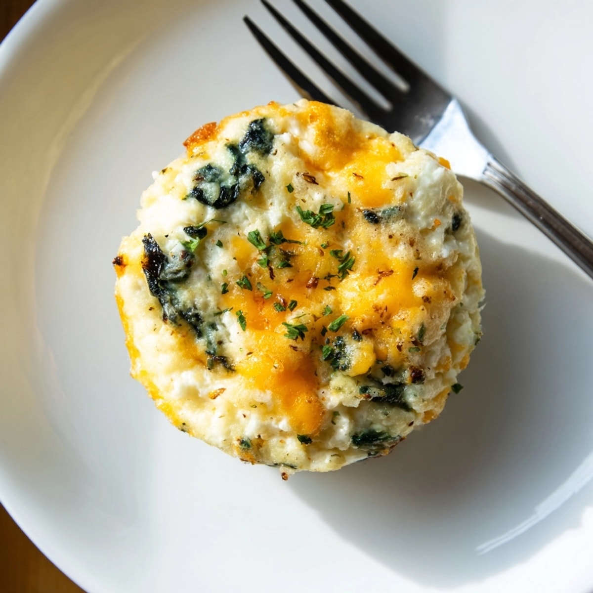 Golden, cheesy Ricotta Spinach Egg Muffins: savory breakfast bursting with spinach and Italian cheeses.