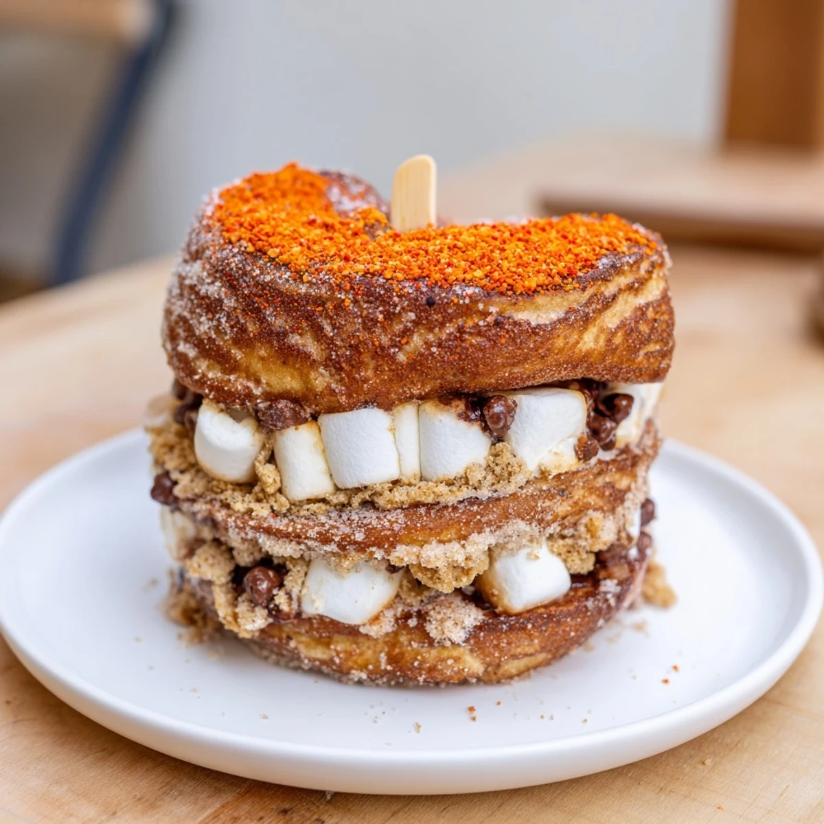 Smores Churro Cake Pancake Pops