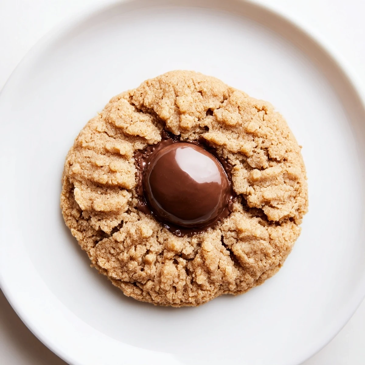 Warm, just-baked 3-Ingredient Peanut Butter Blossoms, with melted chocolate kiss topping and perfectly cracked tops.