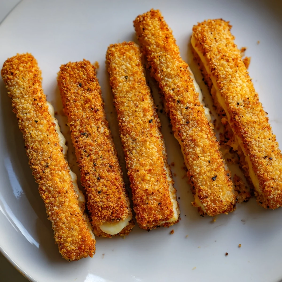 The ultimate American comfort food: Delicious air fryer mozzarella stick grilled cheese fingers served hot with marinara.