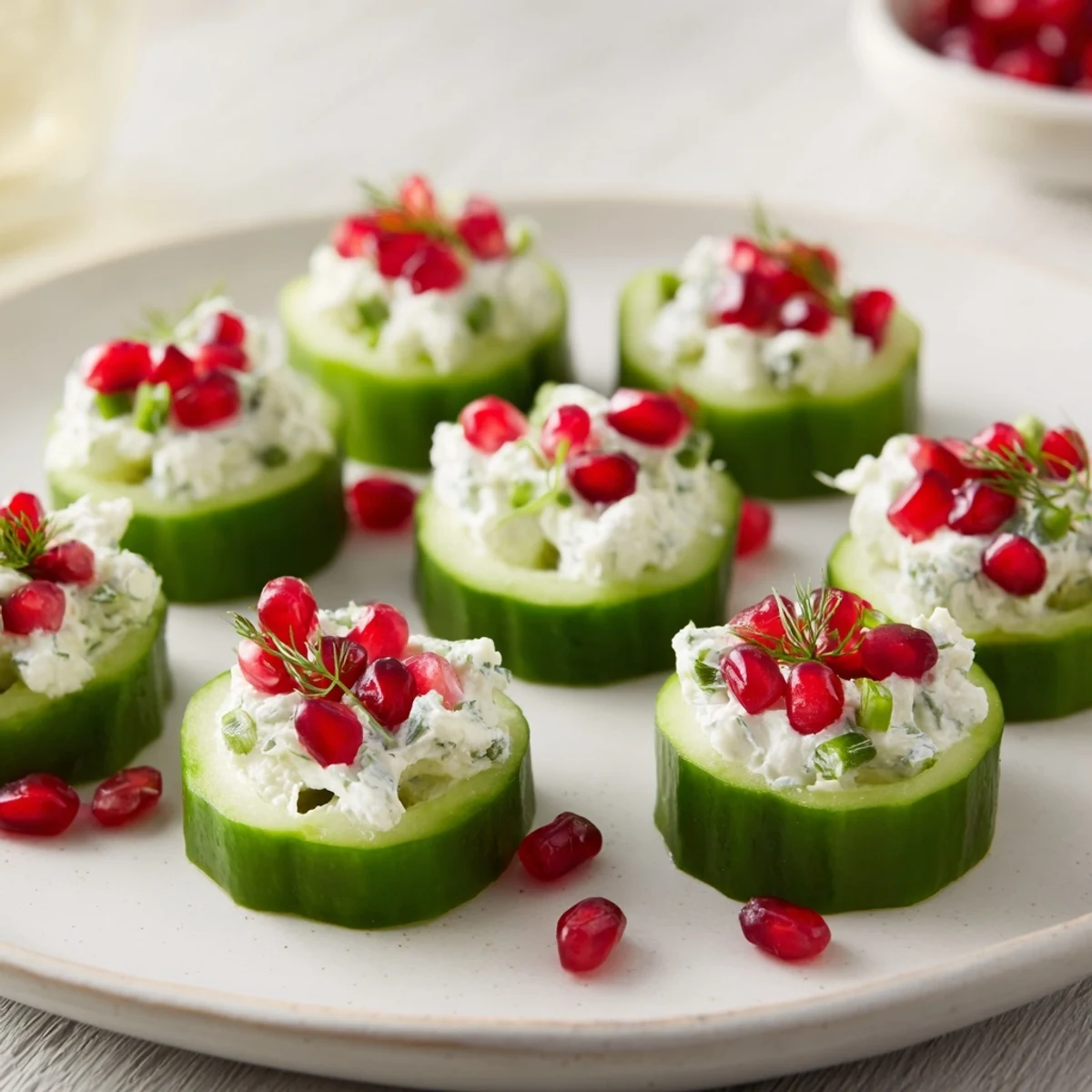 Refreshing Snowflake cucumber cups with colorful veggie filling, perfect for a gluten-free holiday snack.