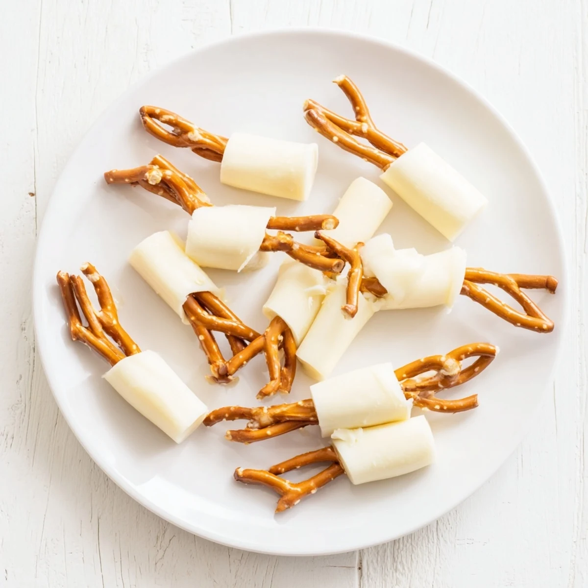 String cheese and pretzel rods snack, a simple, delicious, and fun treat ready in minutes.