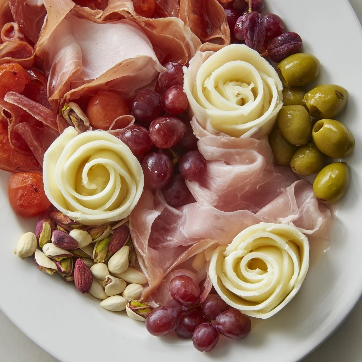 This image shows a beautifully arranged Advanced Artisan Array charcuterie board perfect for entertaining.