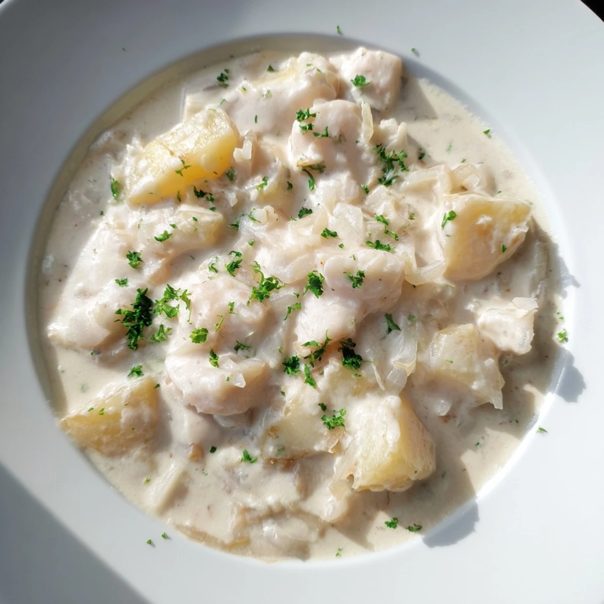 Steaming bowls of Icelandic fish stew, a creamy, savory soup with tender fish and potatoes.
