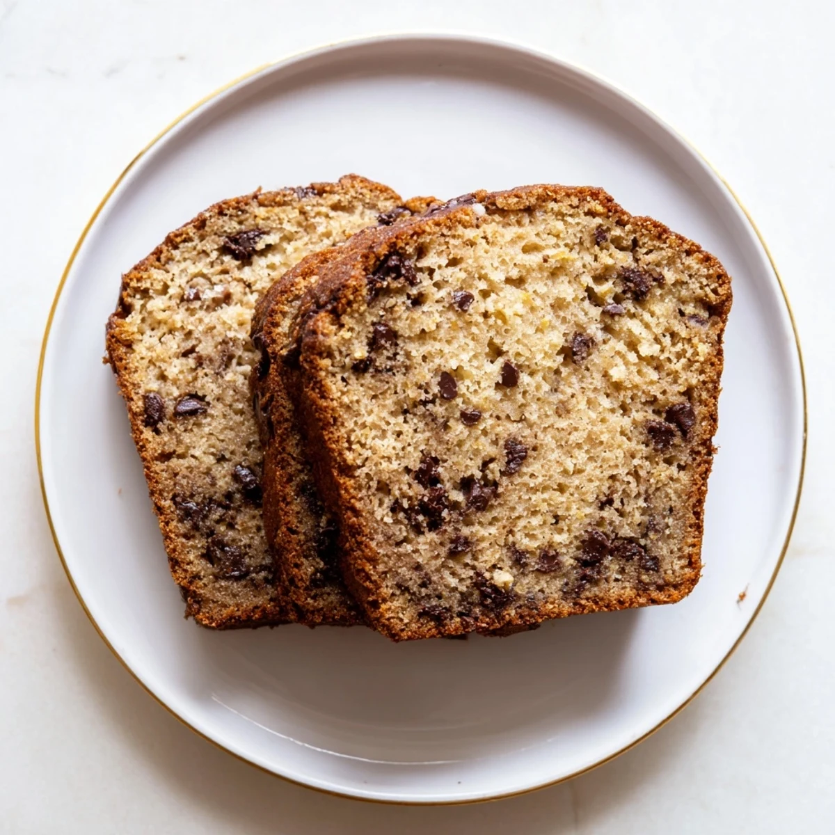 A warm, freshly baked loaf of Banana Bread, perfect for a cozy morning breakfast.