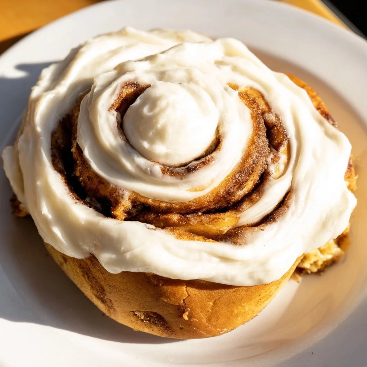 Freshly baked Pumpkin Cinnamon Rolls, swirled with cinnamon sugar, perfect for a cozy fall morning.