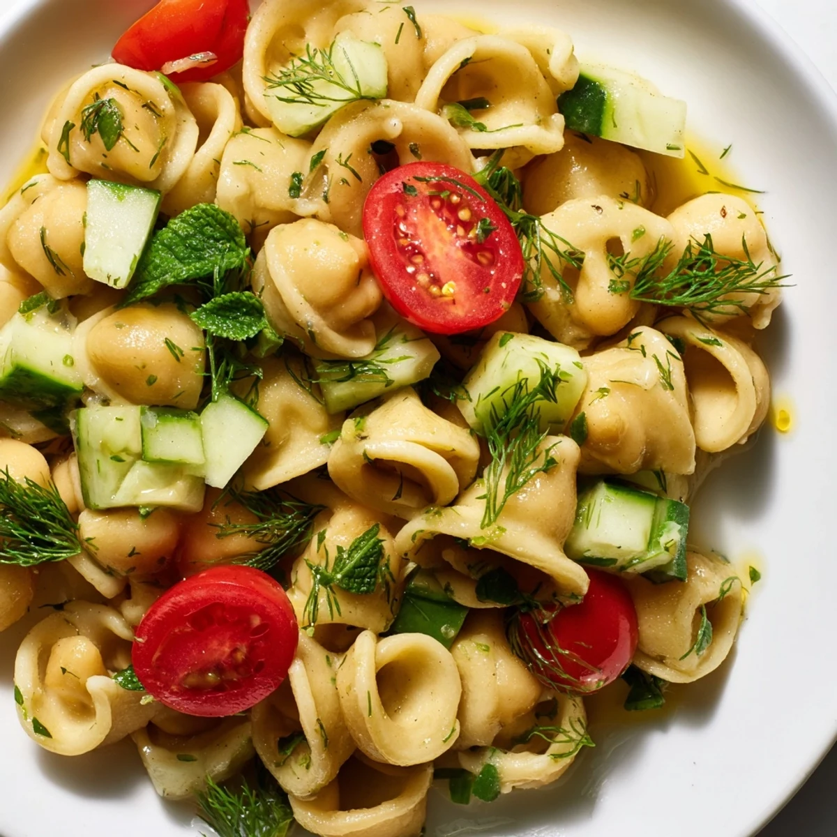 Bright Mediterranean flavors shine in this Lemon Herb Chickpea Pasta Salad, perfect for a light summer picnic lunch.