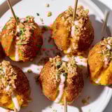 Cheesy Pretzel Buffalo Churro Cake