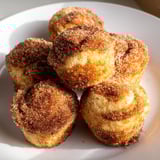 Delicious Sweet Tea Cinnamon Sugar Monster Cake Muffin Balls perfect for snacking or dessert.  