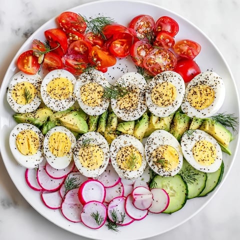 Brunch Board with hard-boiled eggs: a colorful platter with everything bagel seasoning sprinkled atop.