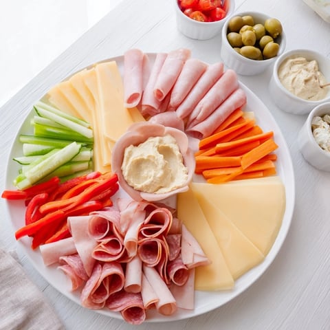 Budget-Friendly Family Spread loaded with colorful meats, cheeses, and veggies, ready for easy sharing.