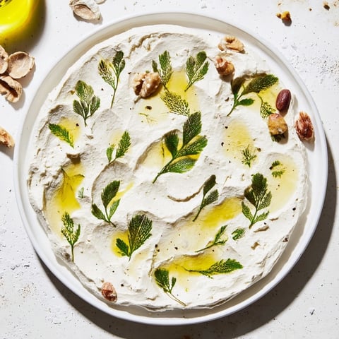 Creamy The Fossil Record appetizer, resembling ancient fossils, served with a selection of rustic nuts.