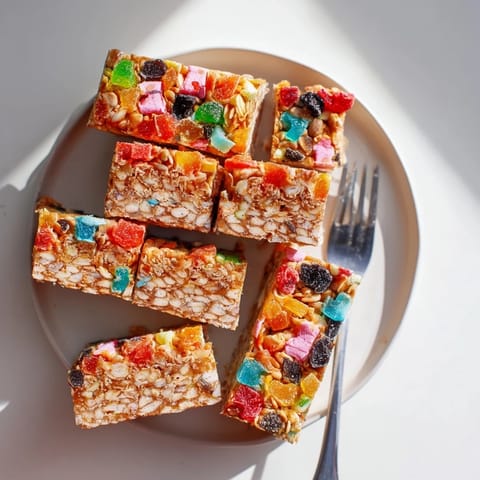 Chewy snack bars layered with vibrant gummies and crunchy freeze-dried fruit goodness.  