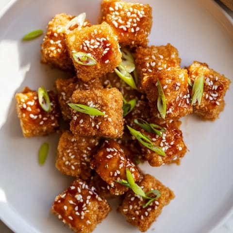 Honey Sriracha Tofu Nuggets