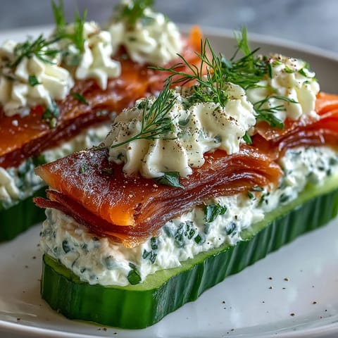 Smoked Salmon Cucumber Bites