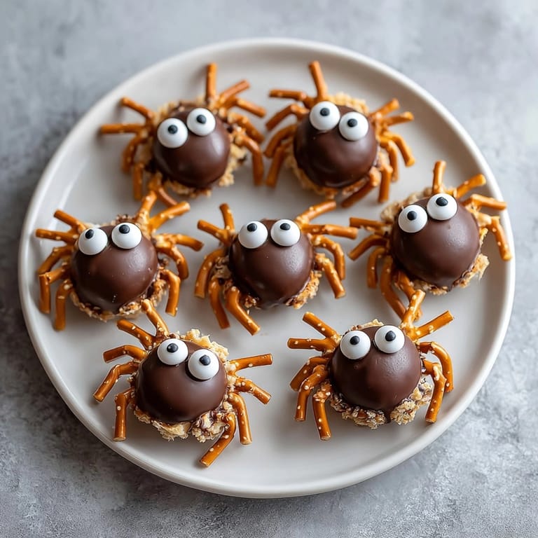 Easy recipe: Crisp pretzel legs surround a plump chocolate body which makes spider.