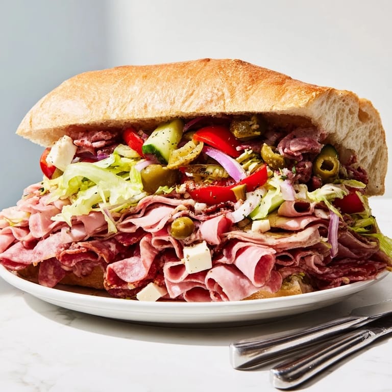 Savory Flavor Mash-Up Sandwiches bursting with Italian flavors and vibrant toppings.  