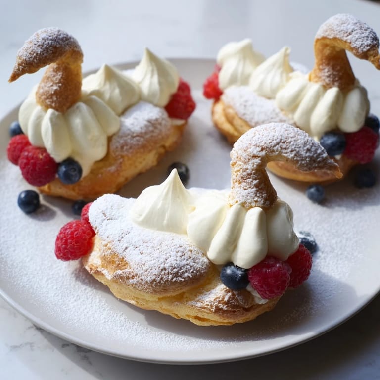 Imagine light, crisp bites of Plateau Cygne Pâtisseries Aériennes, perfect at a French dessert buffet.