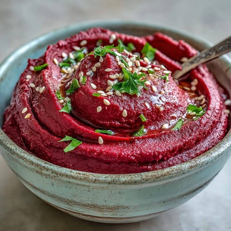 Enjoy this gorgeous Roasted Beet Hummus, a healthy vegan dip for any occasion.