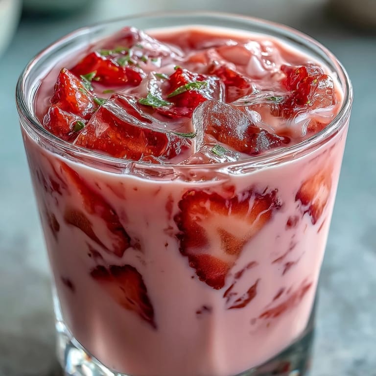A close-up of the Pink Starburst Refresher, showcasing its bright pink color and ice-cold, berry-infused texture.