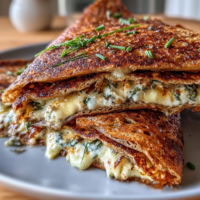 Savory buckwheat crepes rolled with seasonal spring vegetables and tangy goat cheese, ideal for brunch.