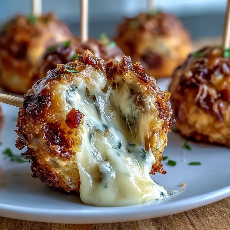 Bite-sized Derby Party Olive Cheese Balls glistening, perfect with a dip.