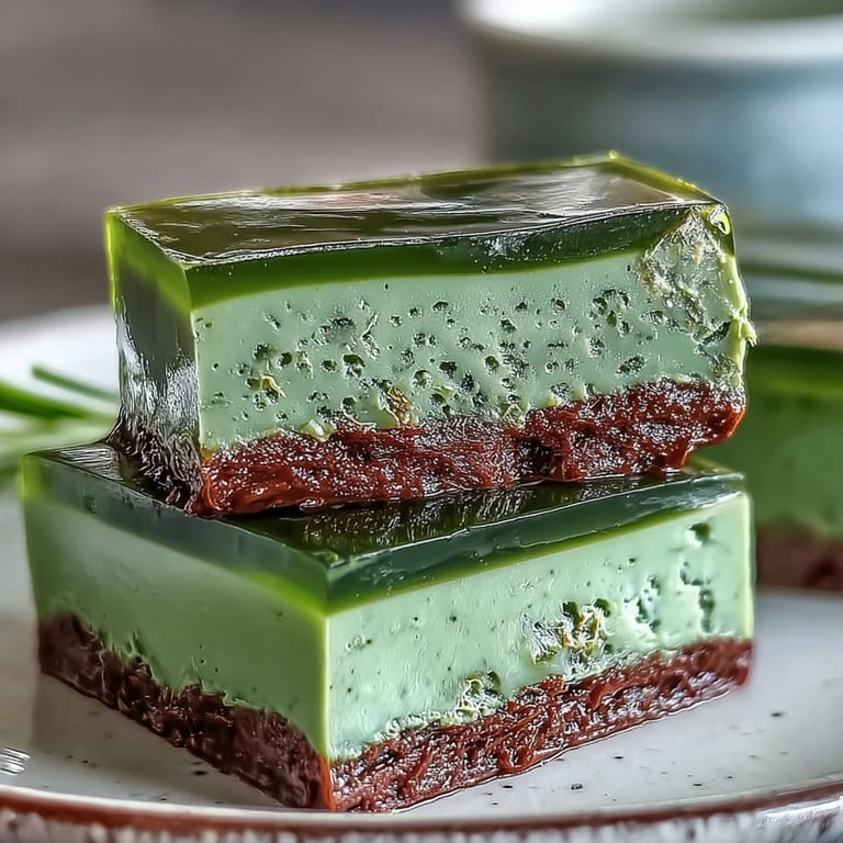 Delicious Yokan Japanese Red Bean Jelly with Matcha Layer, a refreshing, healthy dessert for any occasion.